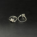 Ladies Silver Toe Rings_Flora Loop SS