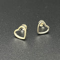 Silver Studs Heart Shape Design