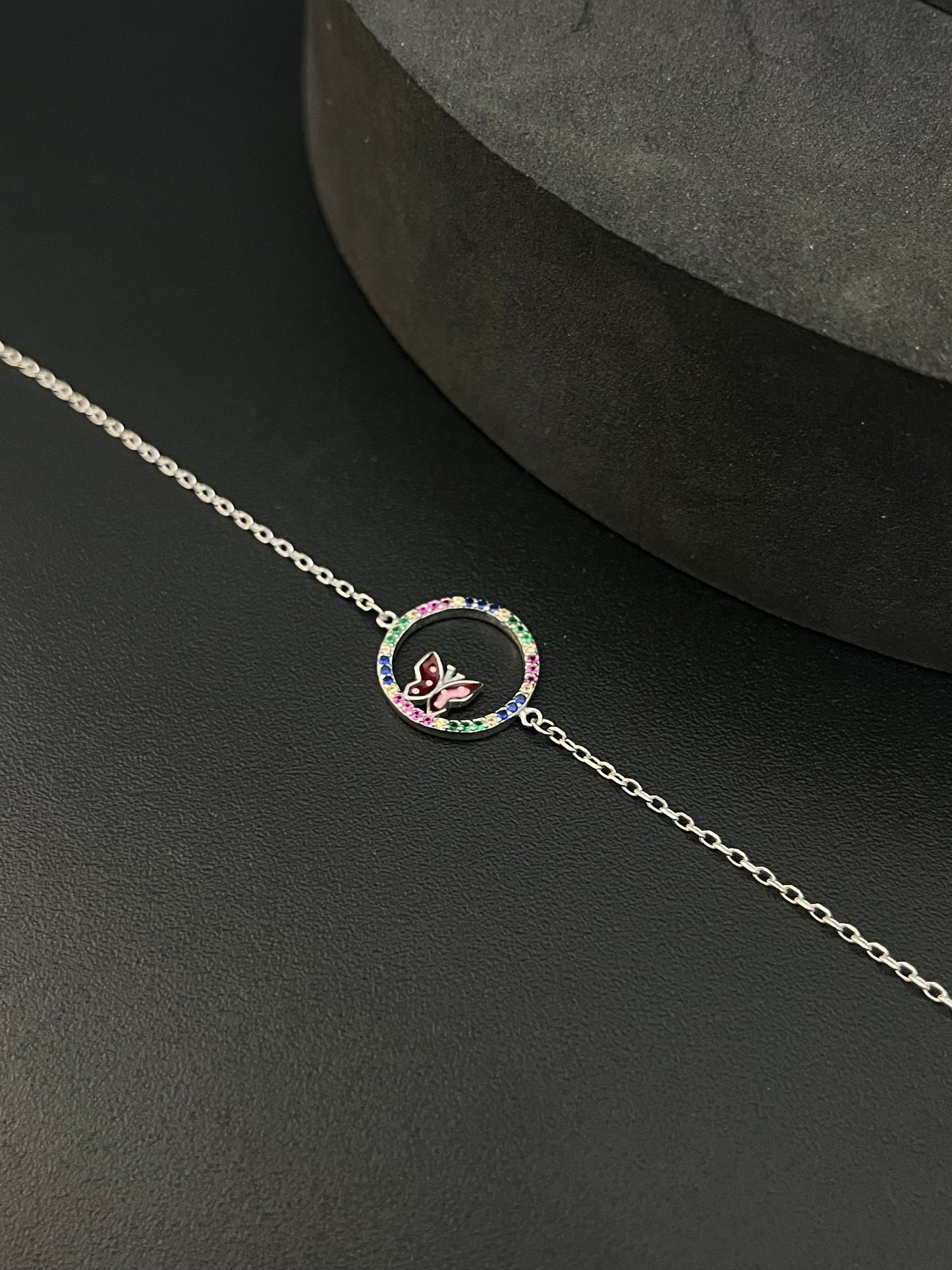 Silver Ladies Bracelet Butterfly