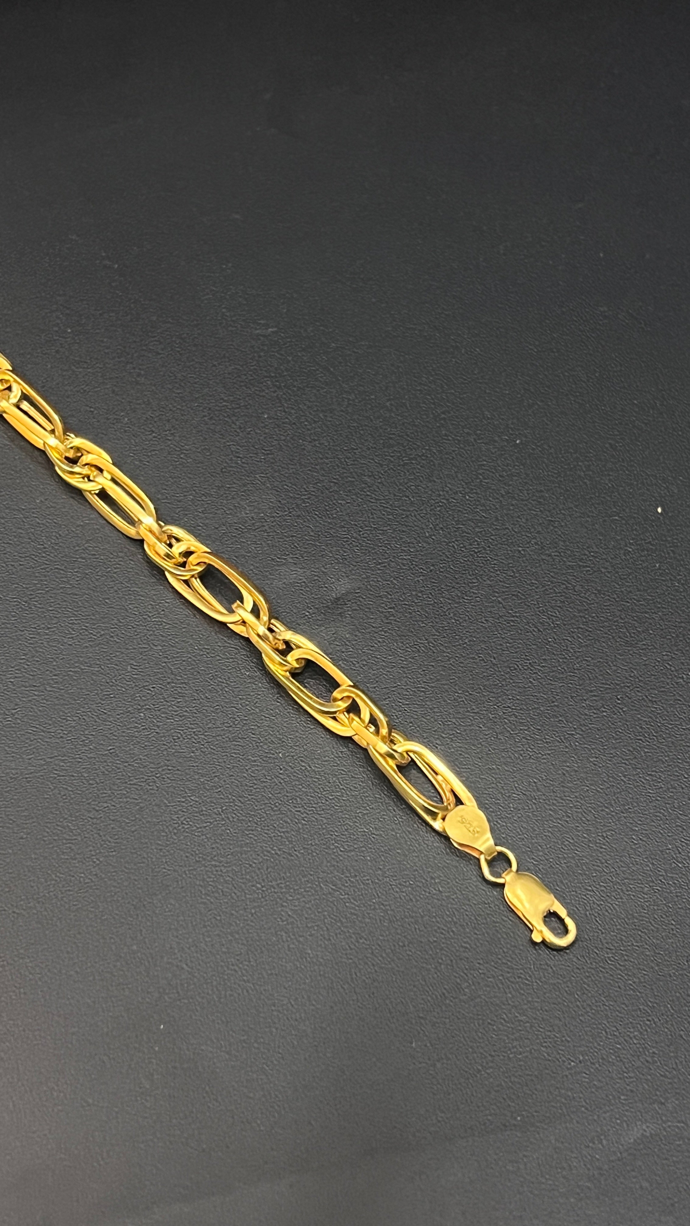 Men’s Silver Bracelet Indo-Italian Interlinked Chain Design B03