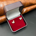 Silver Ladies Stud Butterfly Blue RG 925