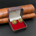 Silver Stud Round lakshmi Antique Gold Finsihed 925 4