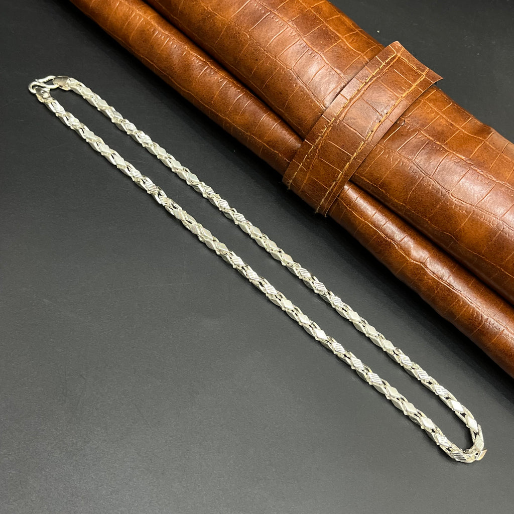 Silver Mens Chain Luxury Kathli Cut Daisy Edition 925