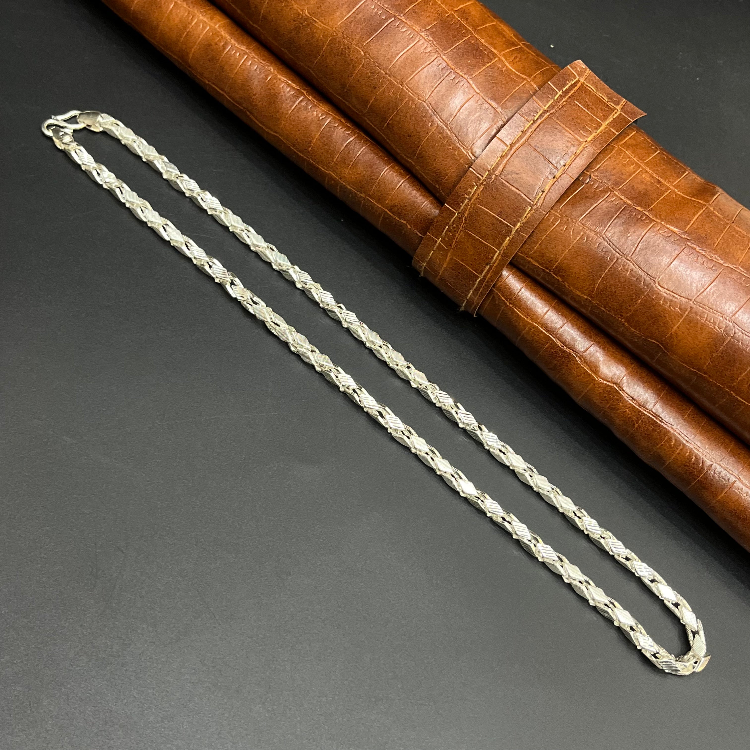 Silver Mens Chain Luxury Kathli Cut Daisy Edition 925