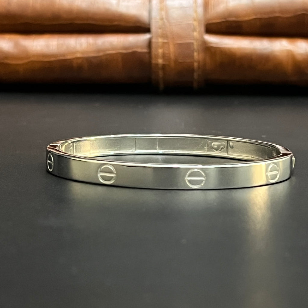 Silver Unisex Kada Classic Print 925