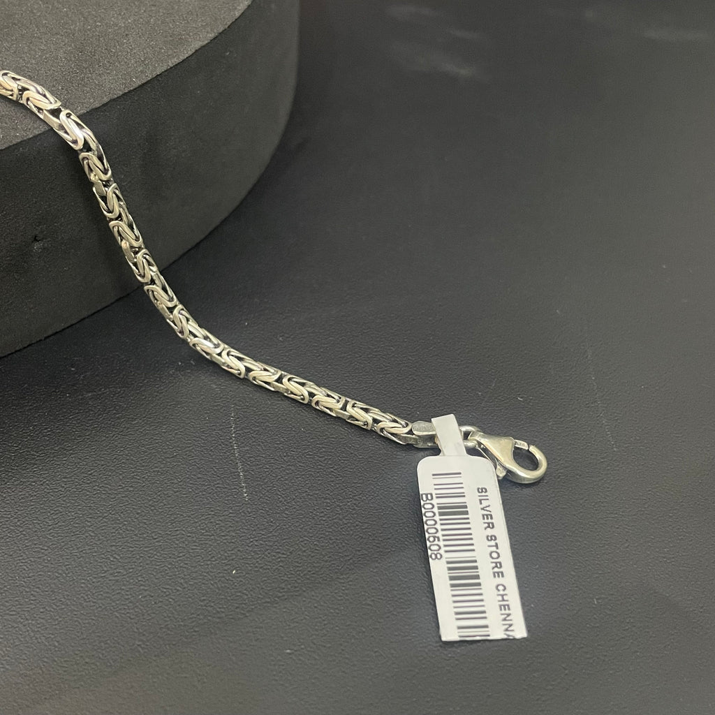 Mens Silver Bracelet Link  925