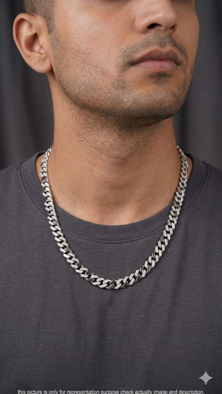 Silver Mens Chain Cuban