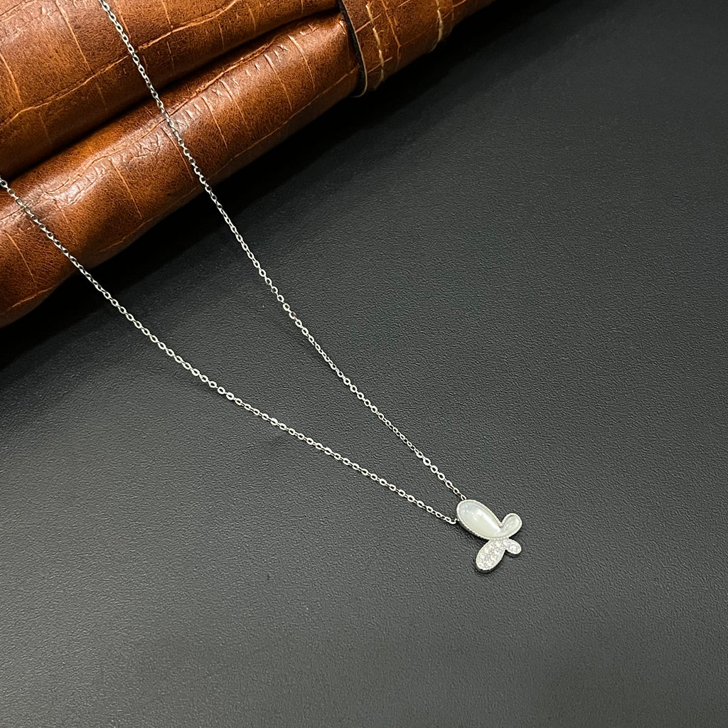 Silver Ladies Chain Mop Butterfly