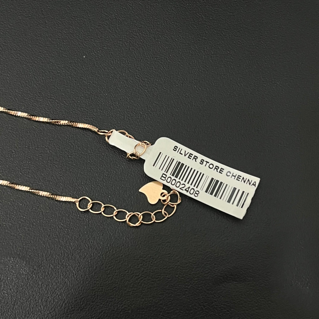 Silver Ladies Anklet Twisted  925