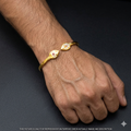 Silver Mugar Vel Kada Gold Polished Two Sides Vel (925)