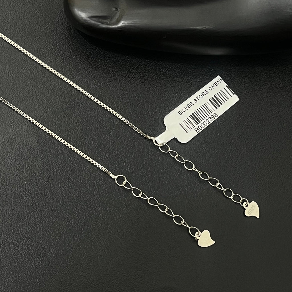 Silver Ladies Anklet Box Chain 925