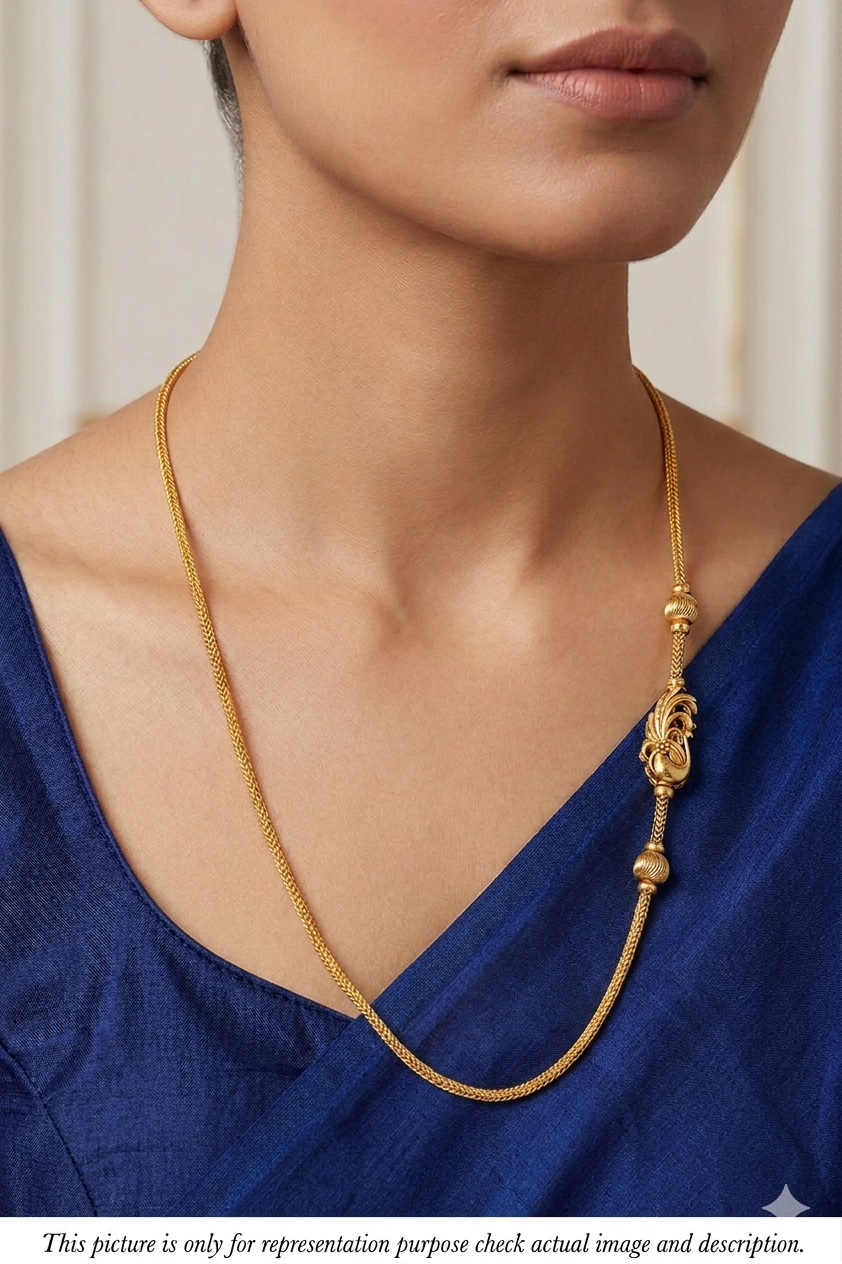Sliver Thali Saradu Peacock Antique Gold Finished