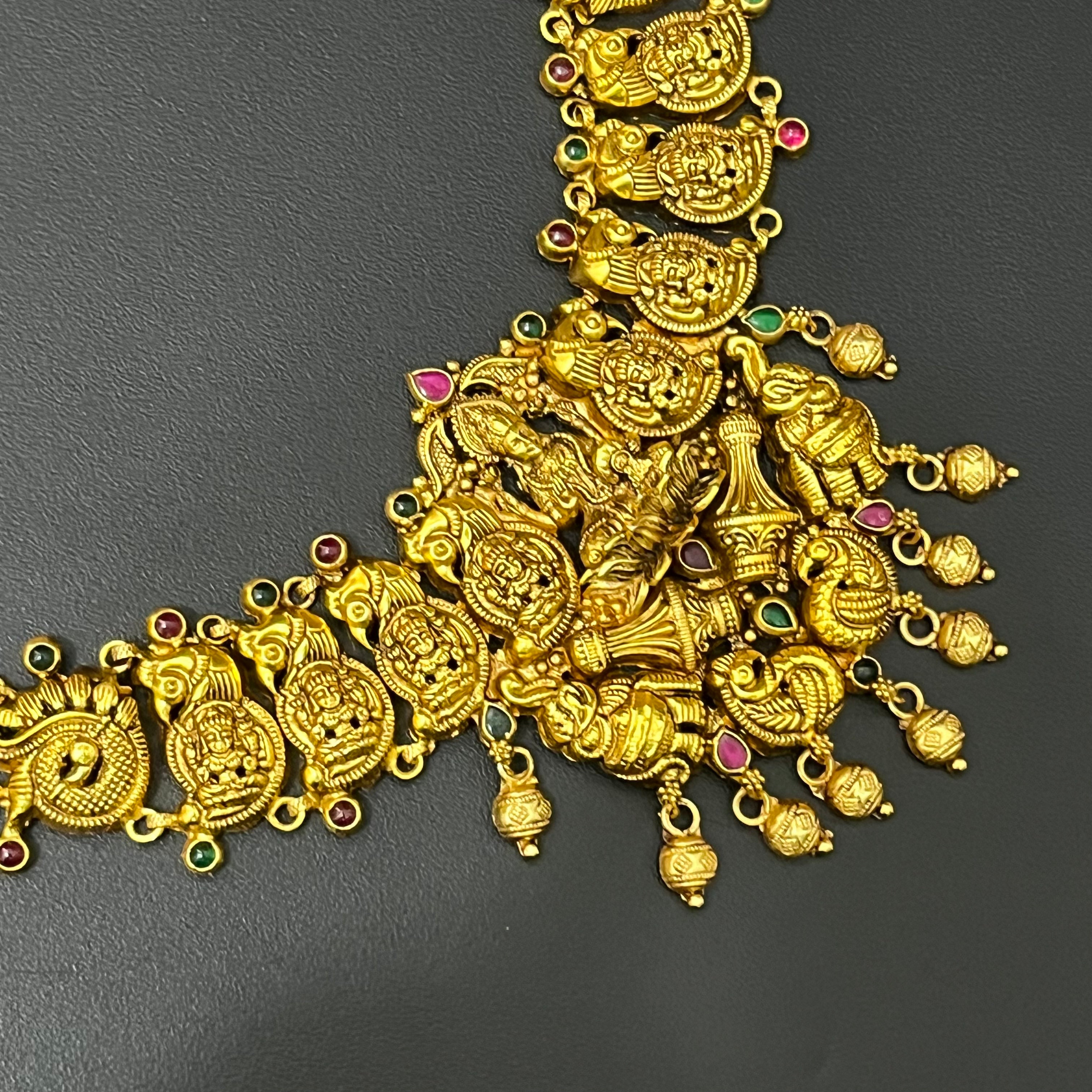 Silver Antique Necklace Gold Finished N03