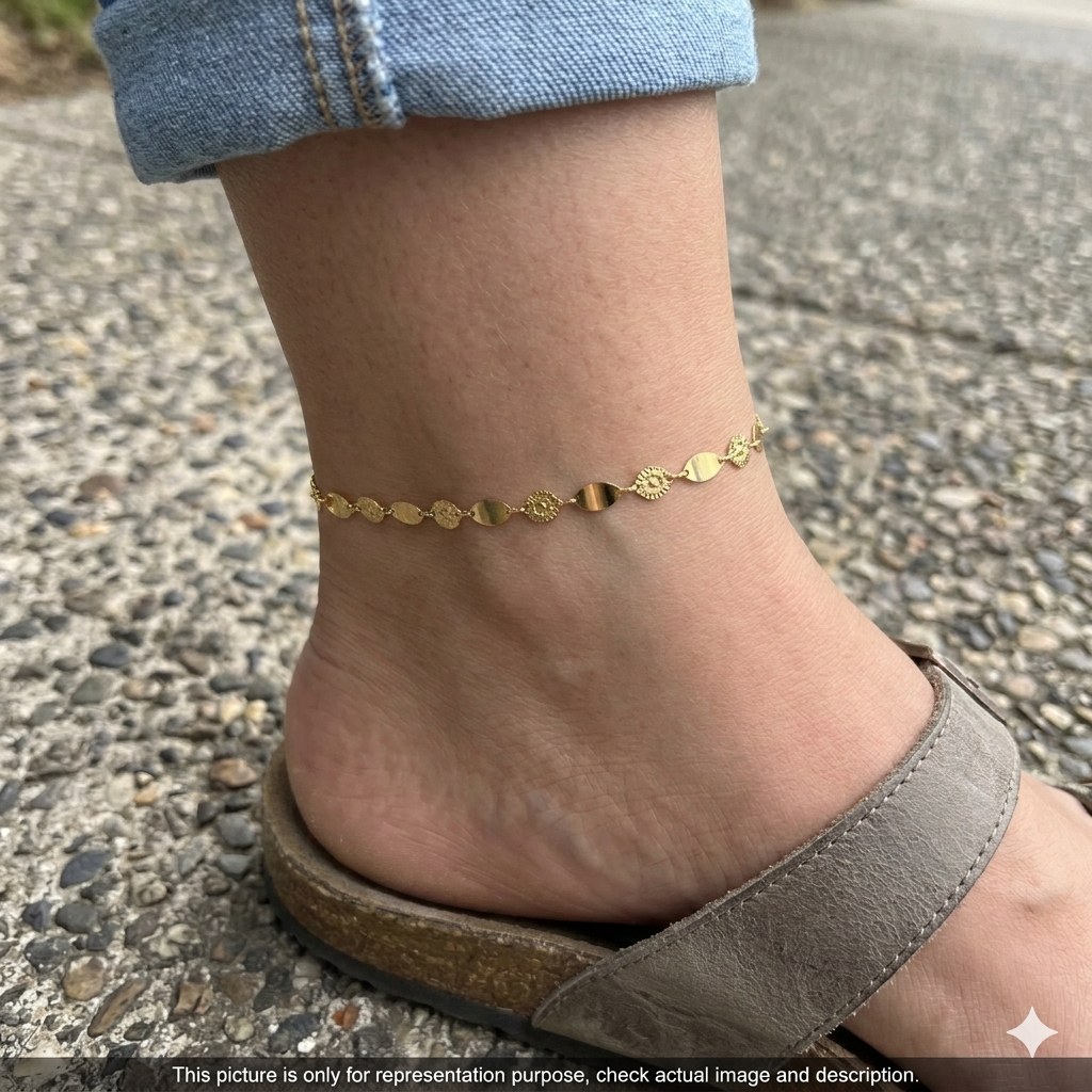 Ladies Anklet Zig Zag