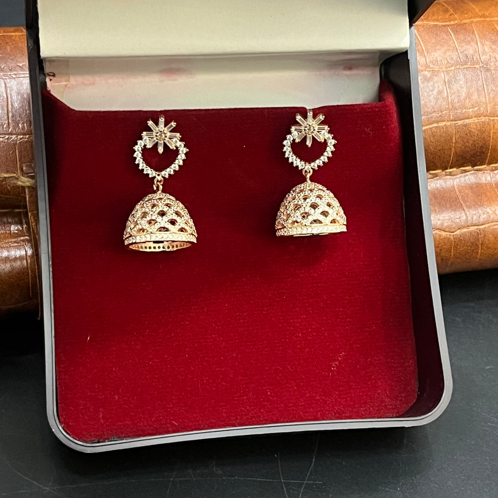 Silver Ladies Jimki Petal Crystal Rose Gold 925