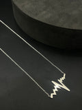 Ladies Silver Chain Heart Beats
