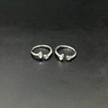 Ladies Toe Rings Cz Mosa Stone