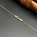 Silver Ladies Bracelet Elegant Infinity Sparkle Rose Gold 925