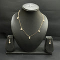Silver Ladies Chain And Pendant Set Miniature Temple Charm Rose Gold 925