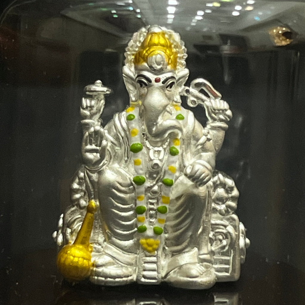 Silver Idol Ganesha Gold Finish DS01 999