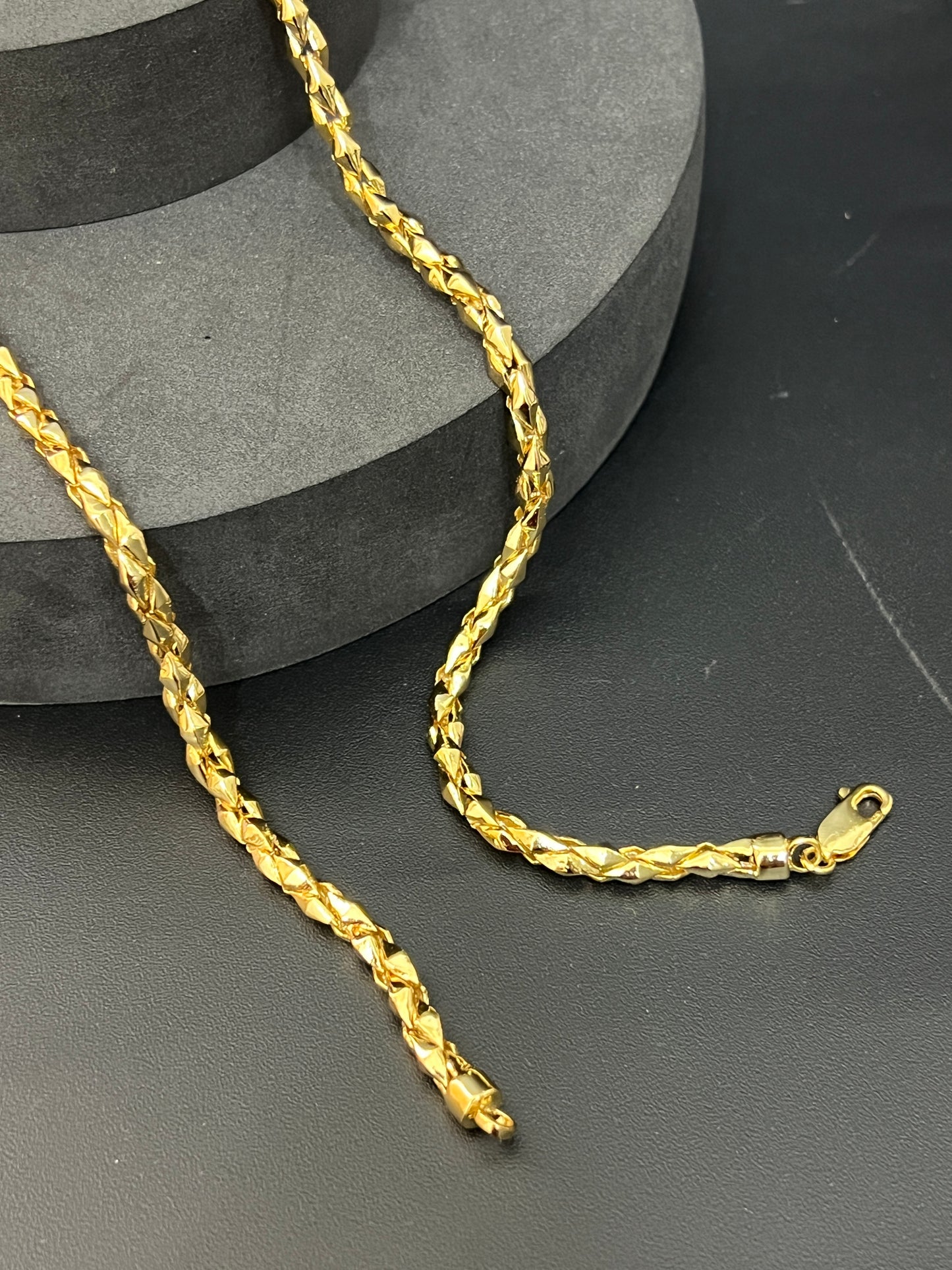 Men's Italian Narrow Kathil Chain (Gold Finished)