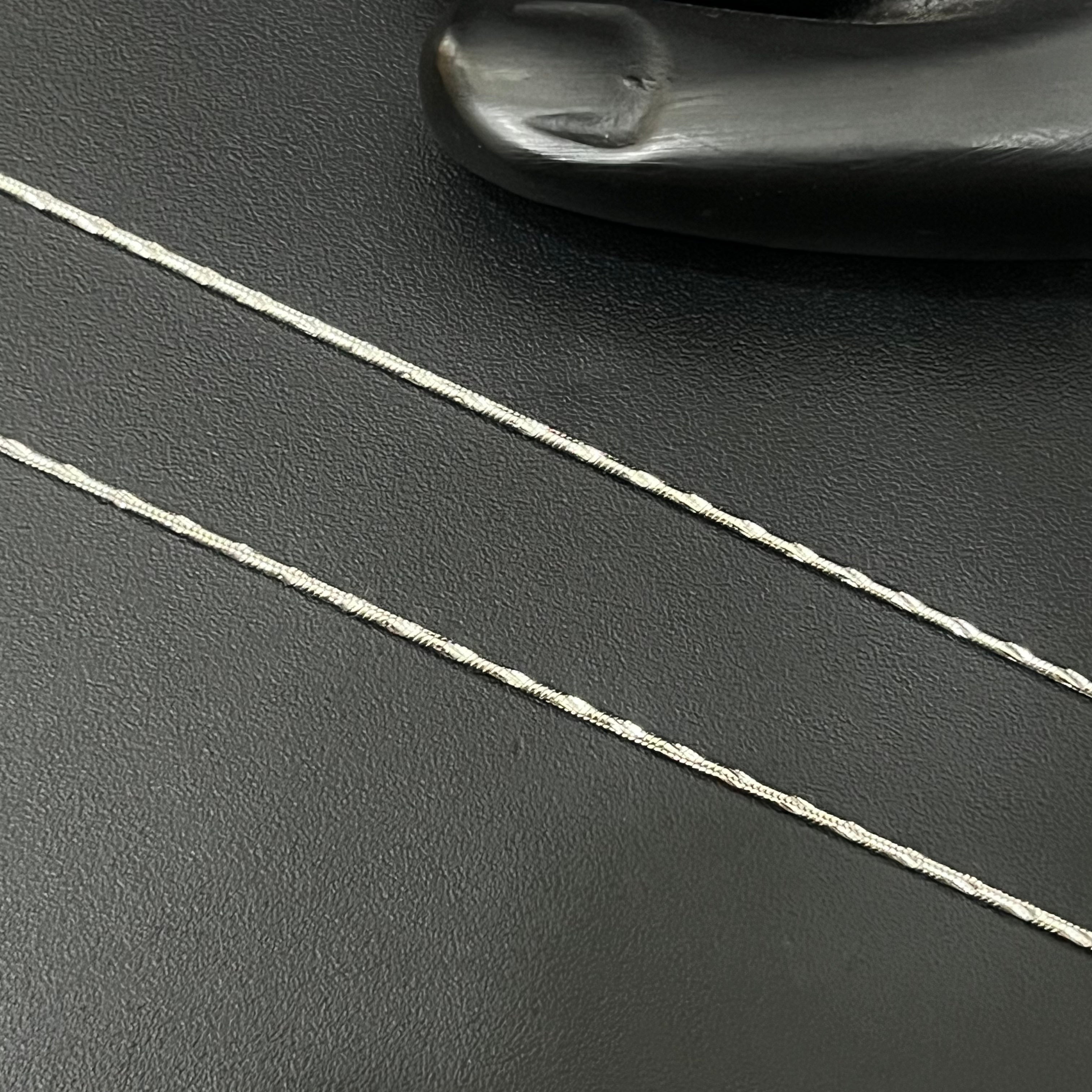 Silver Ladies Anklet Sprial Cut 925
