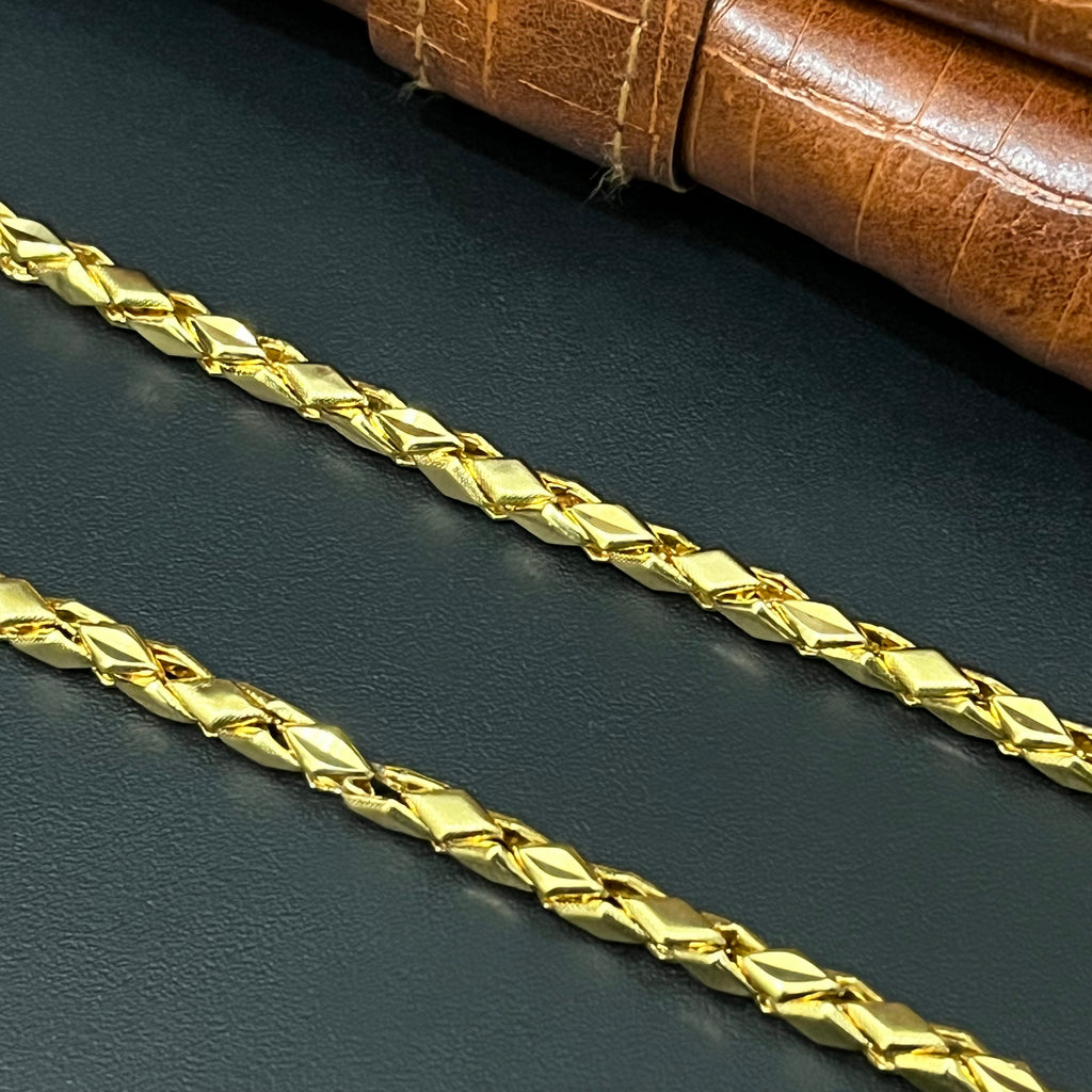 Silver Kathli Chain Gold Finished 20 inches 925