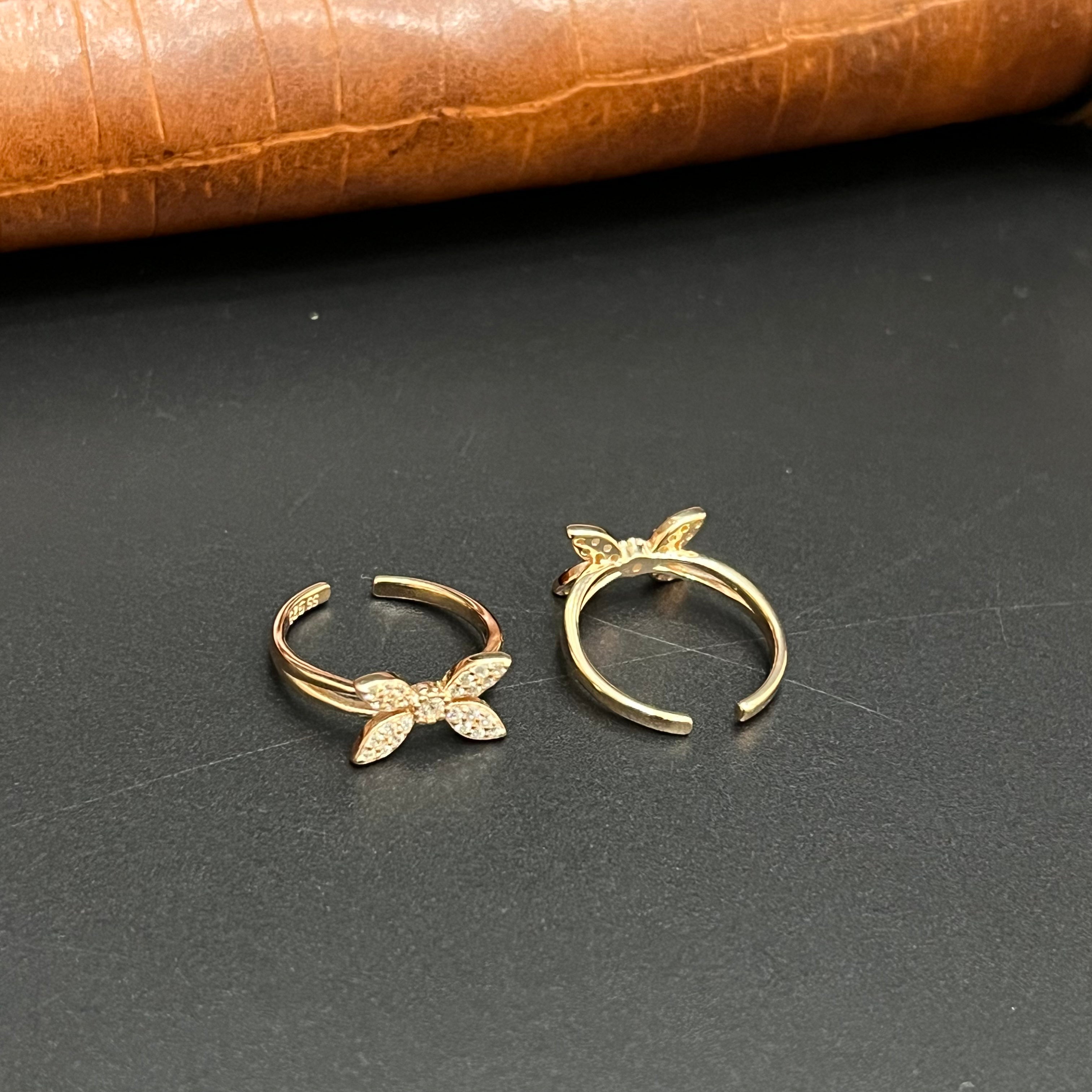 Silver Ladies Toe Rings 925 Bowz Rosgeold 925