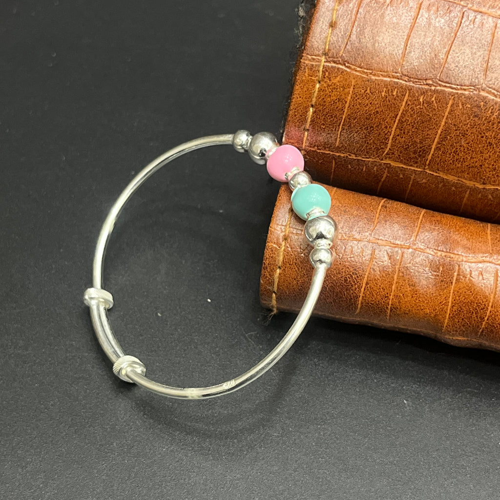 Silver Kids kada Multi Color Beads 925