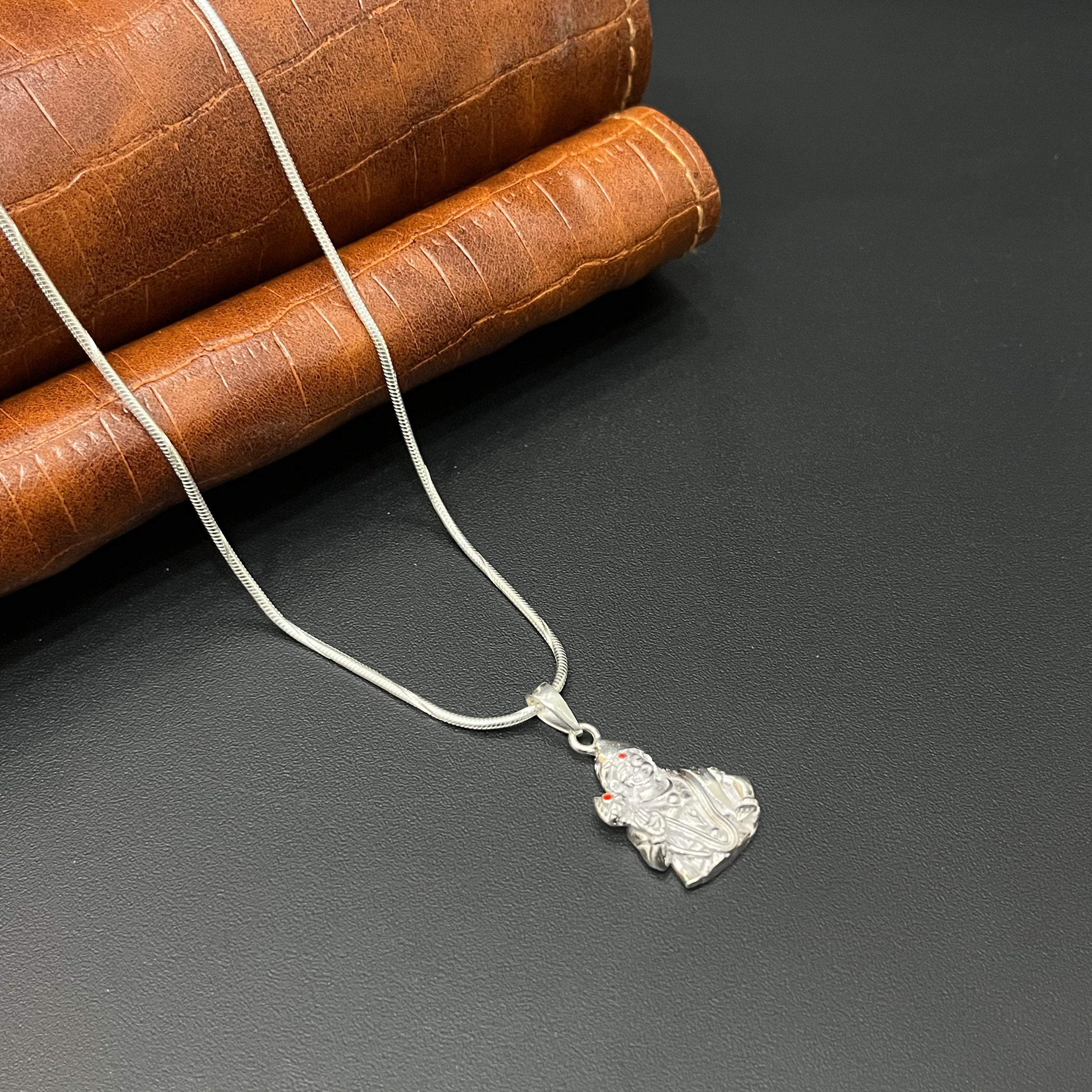 Silver Murugan Pendant with Vel in Hand Design