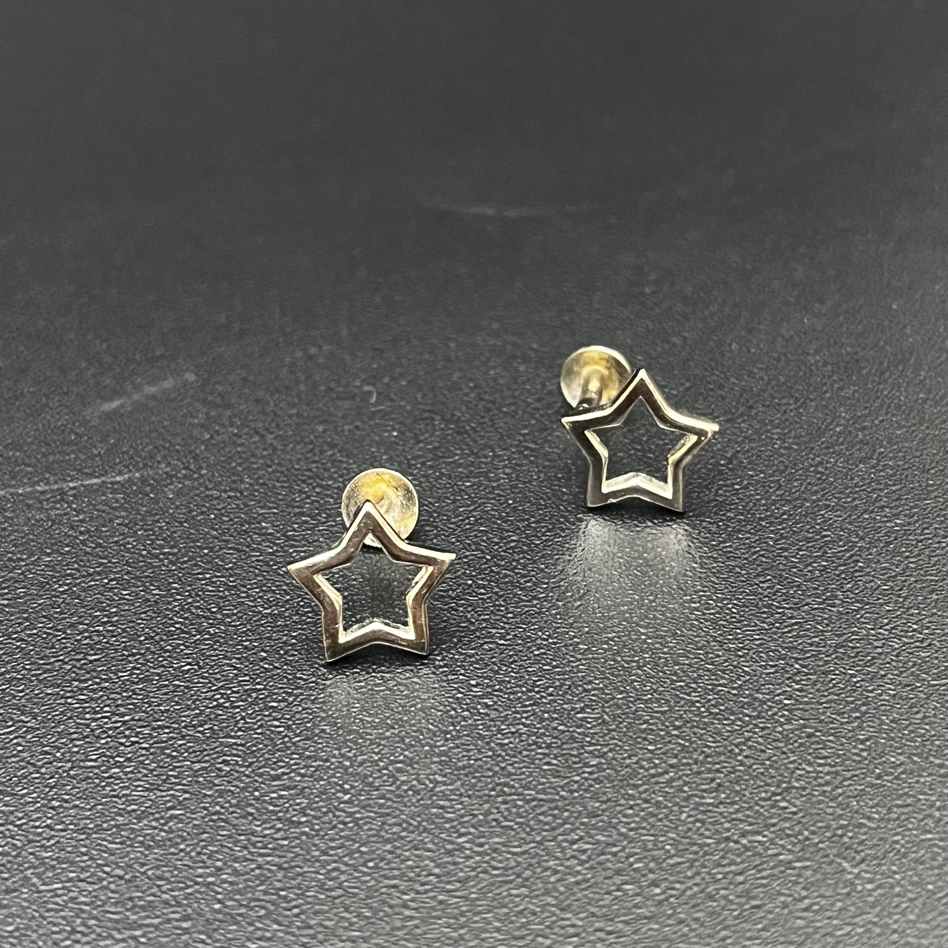 Silver Studs Star Design