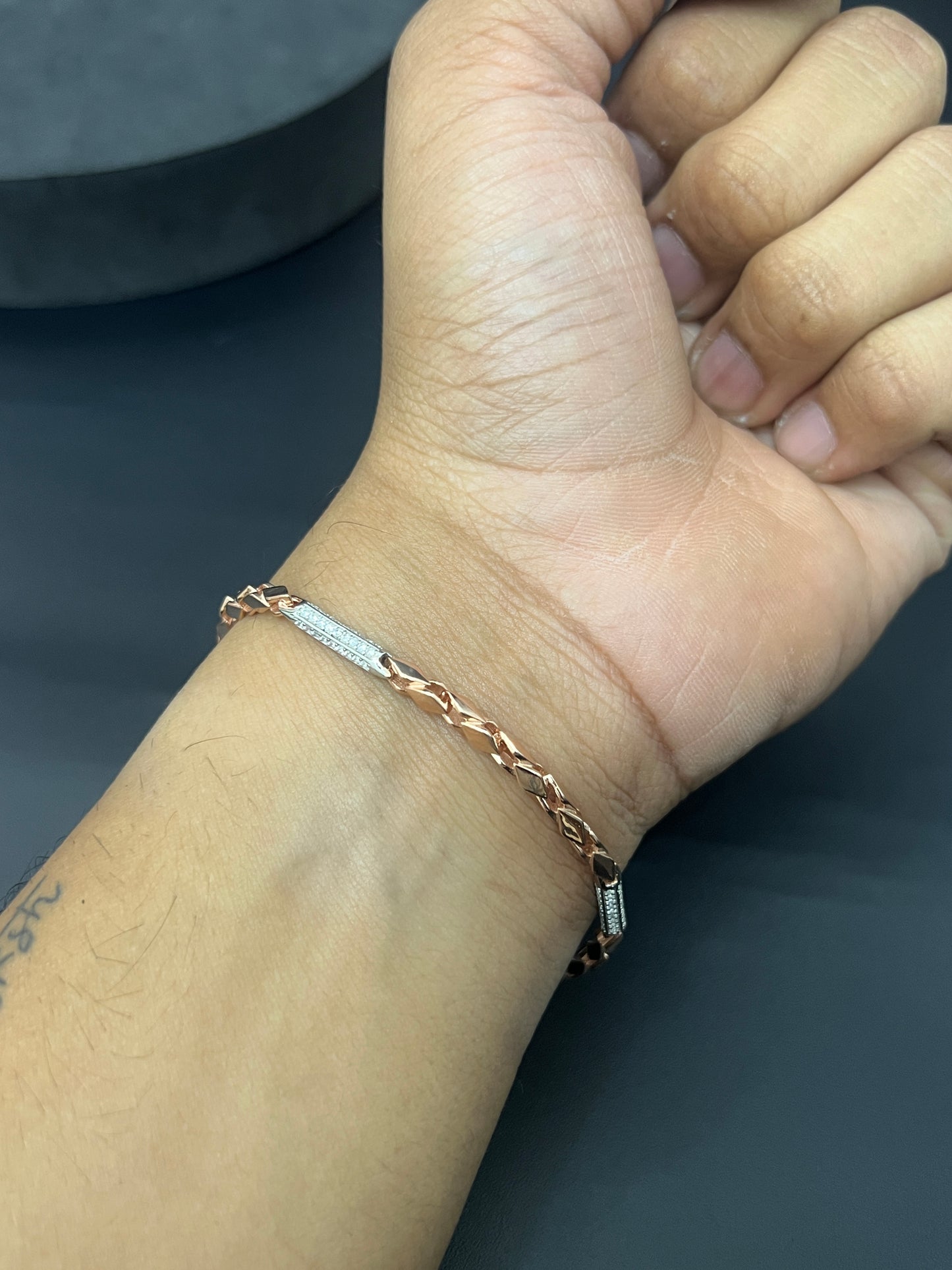 Men's Italian Bracelet_Rose Gold finish