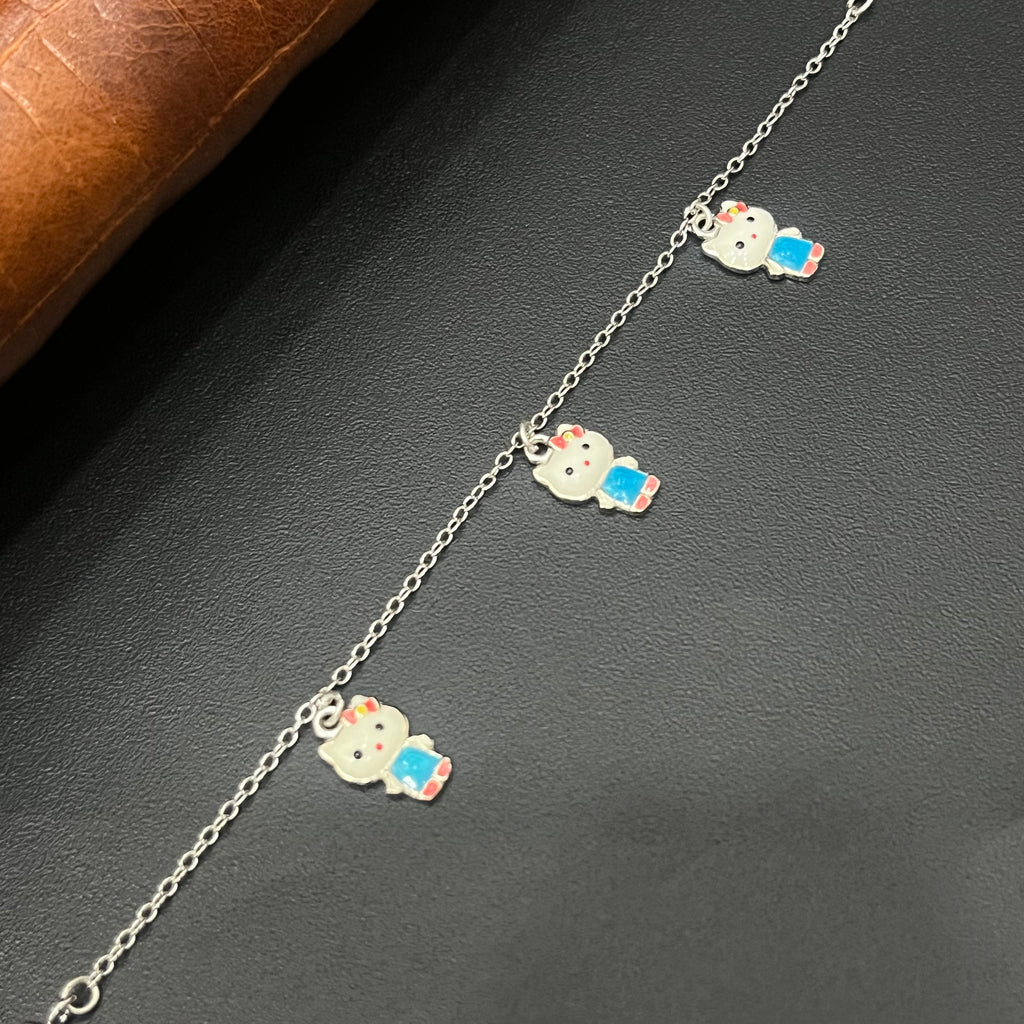 Silver Baby Bracelet Hello kitty  Charms
