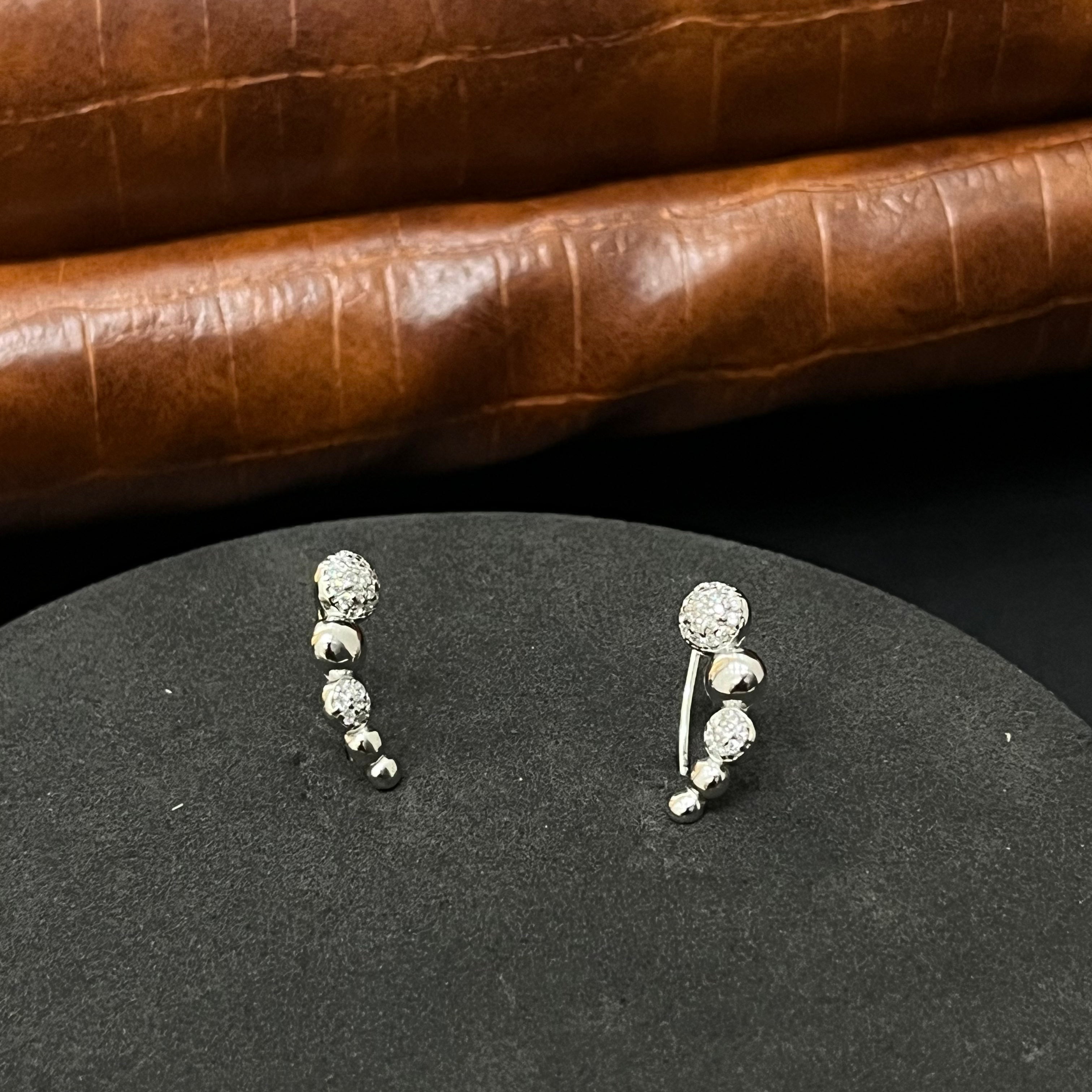 Silver Ladies  Earcuffs  Honey Bee