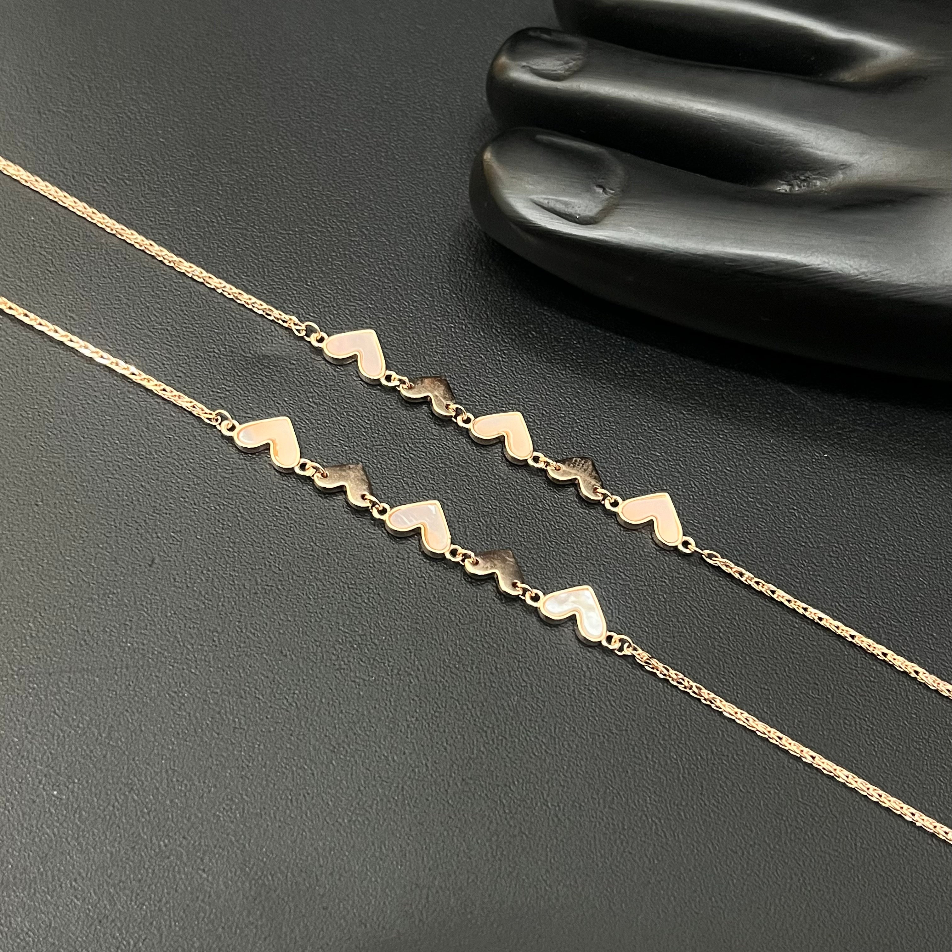 Ladies Silver Anklet Heart RG