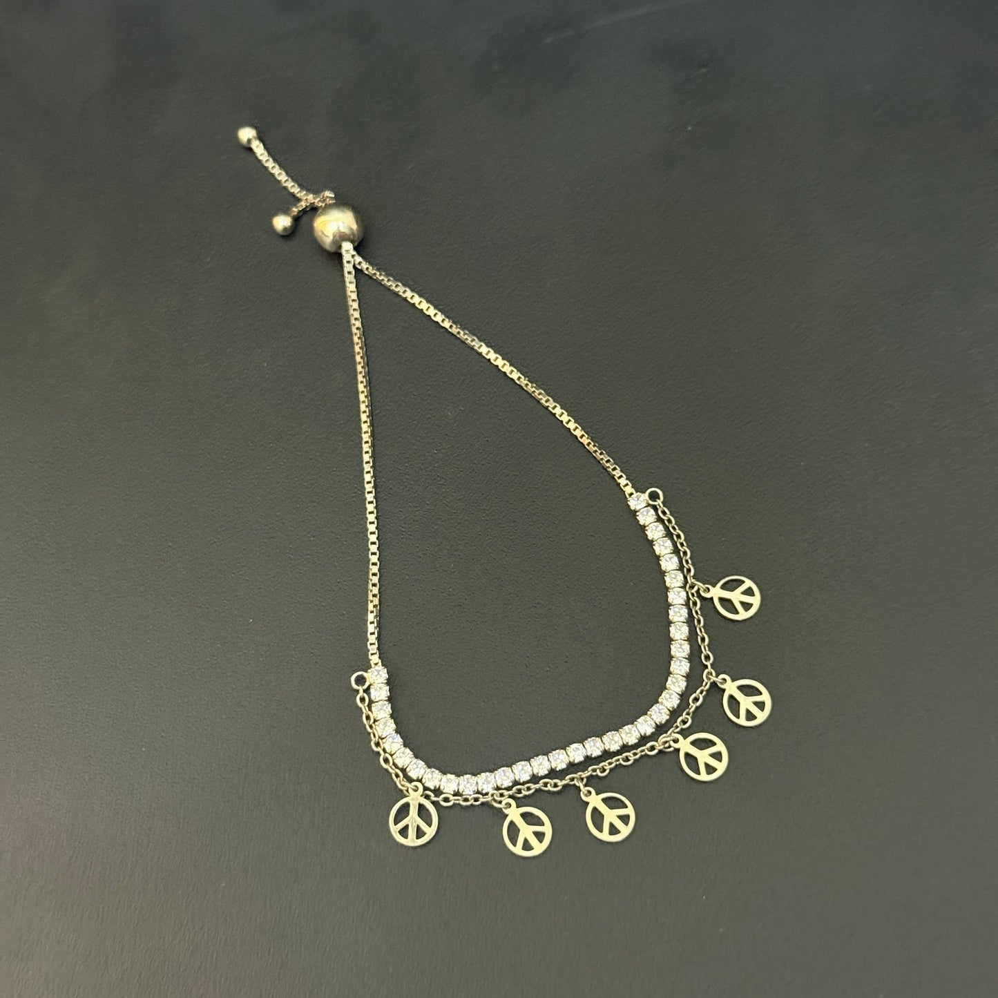 Silver Ladies Bracelet Adjustable Push lock DS19 RG