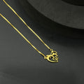 Silver Ladies Chain Love Heart Gold Finish