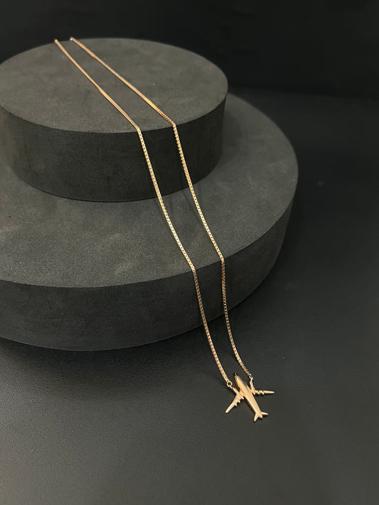 Silver Ladies Pendant Chain Flight Rosegold