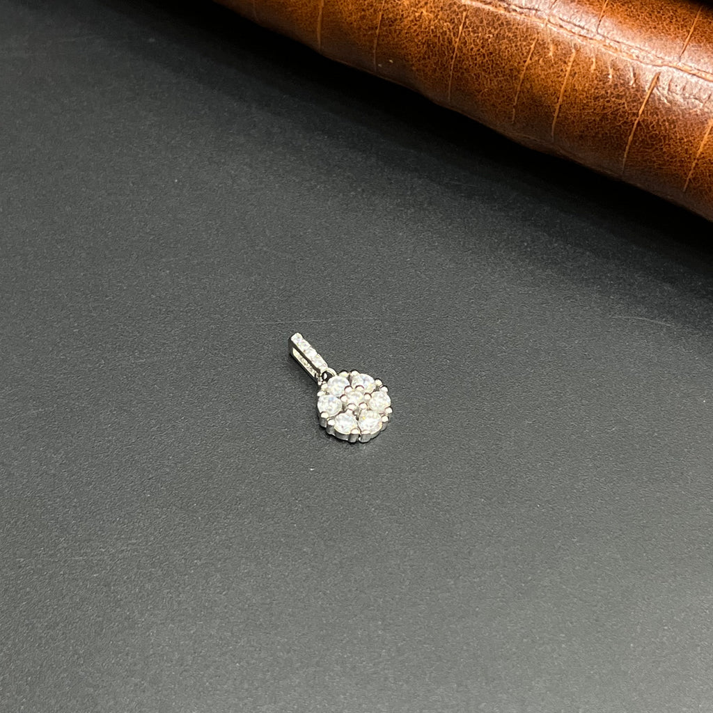 Silver Ladies Pendant Crystal Flower Cluster 925