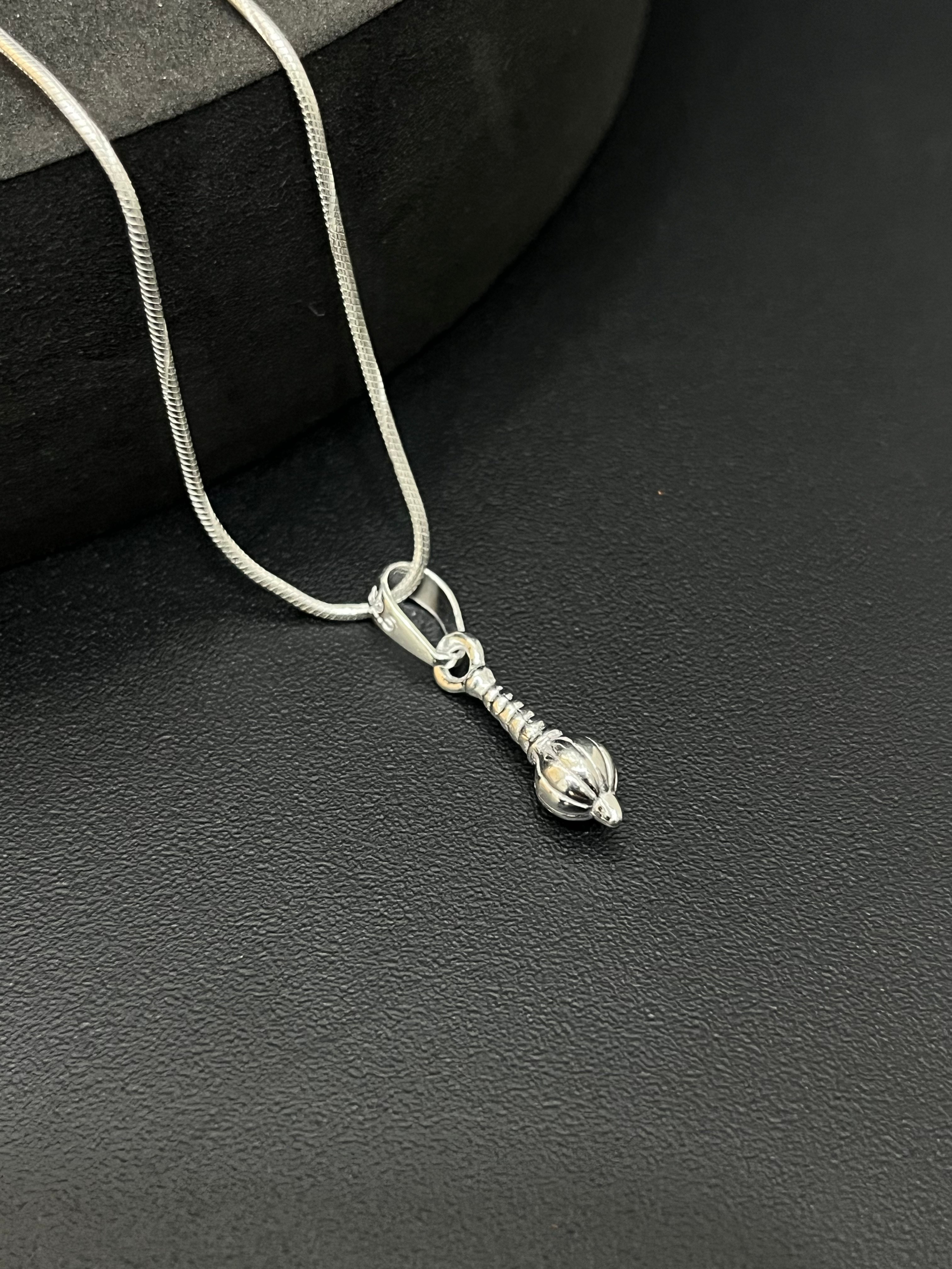 Silver Hanuman Gadha Pendant