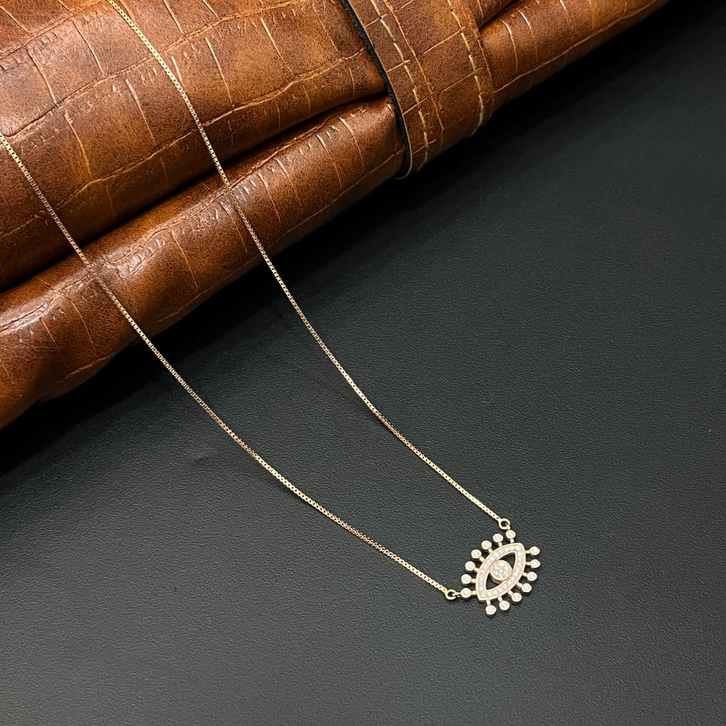 Silver Ladies Chain Eye Rosegold