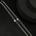 Silver Ladies Anklet_Minimalistic Double Line SS