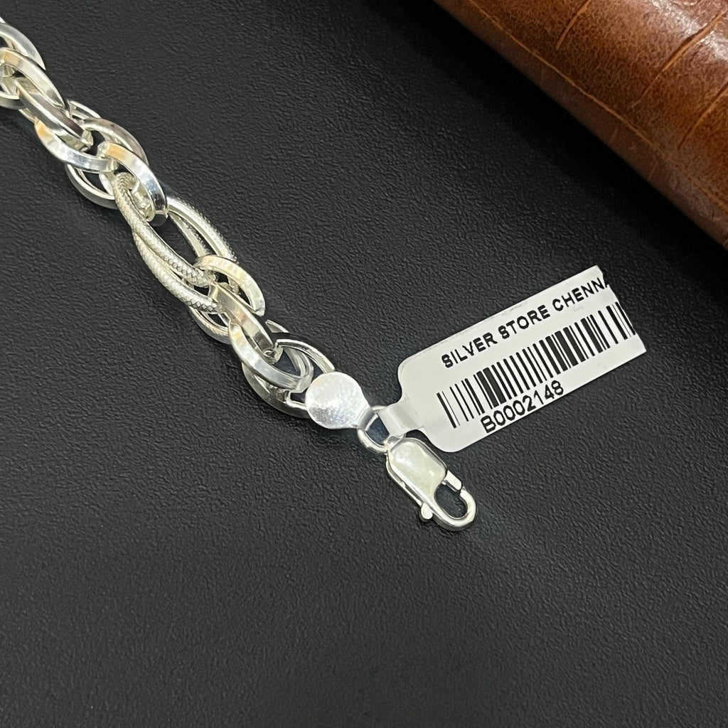 Silver Mens Bracelet Indo Italy MS03 925
