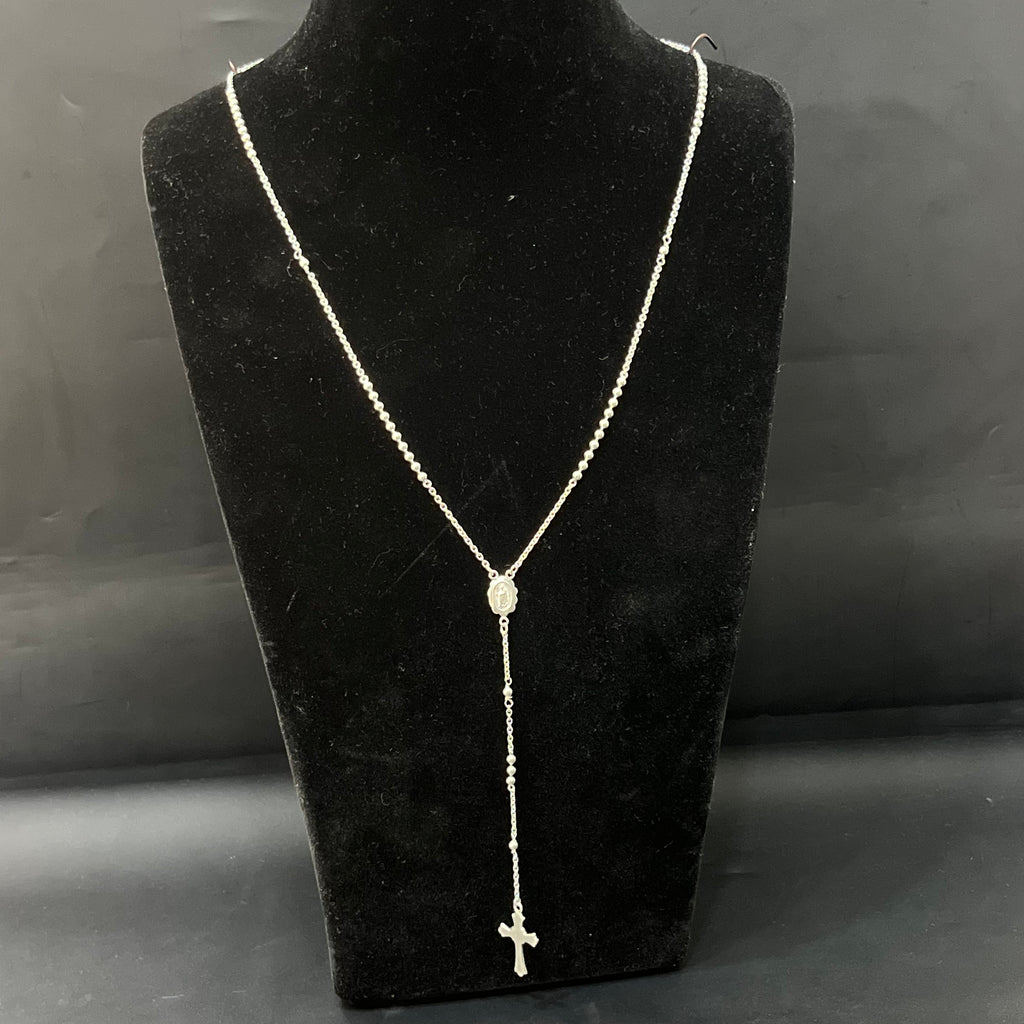 Silver Jesus Jabba Malai M01 925