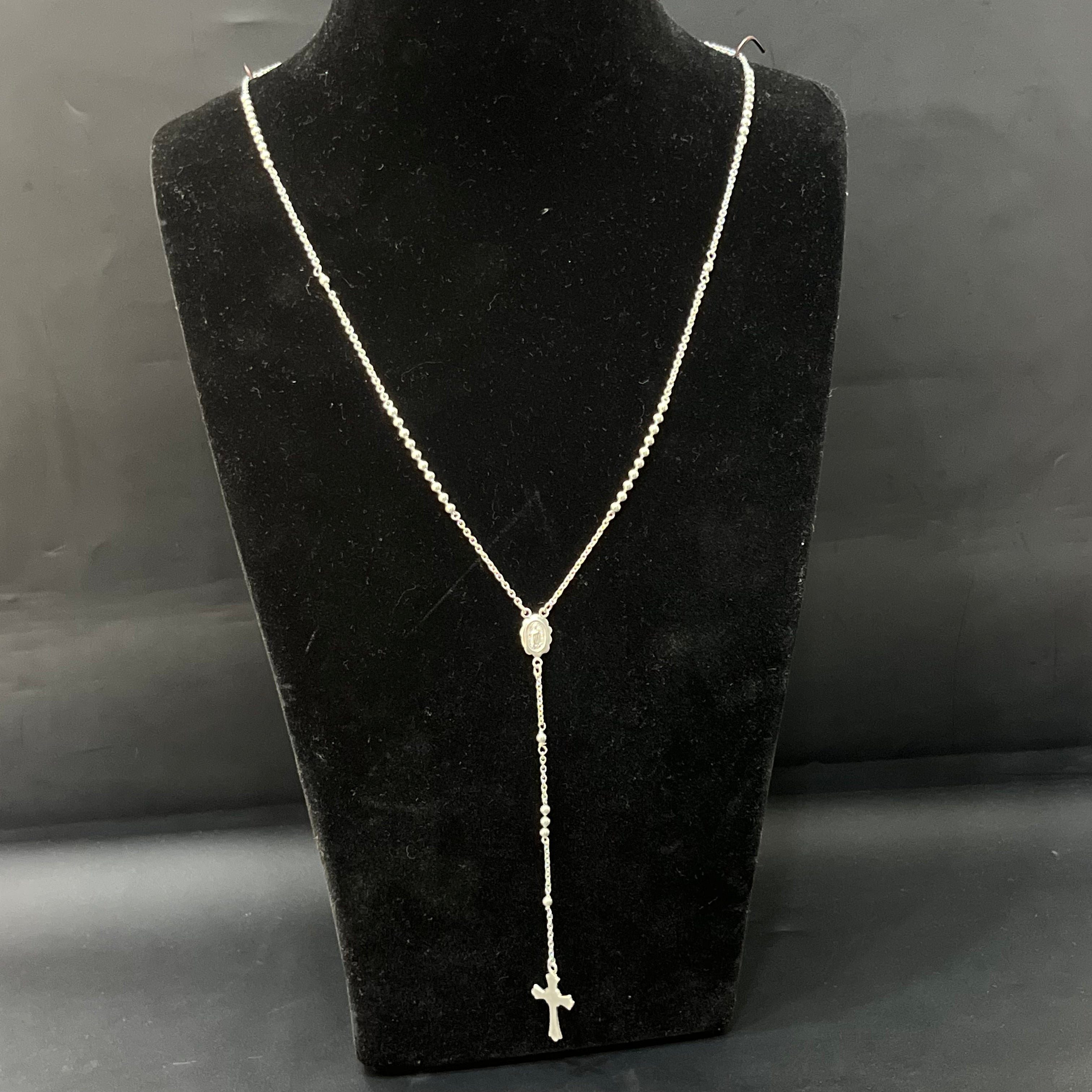 Silver Jesus Jabba Malai M01 925