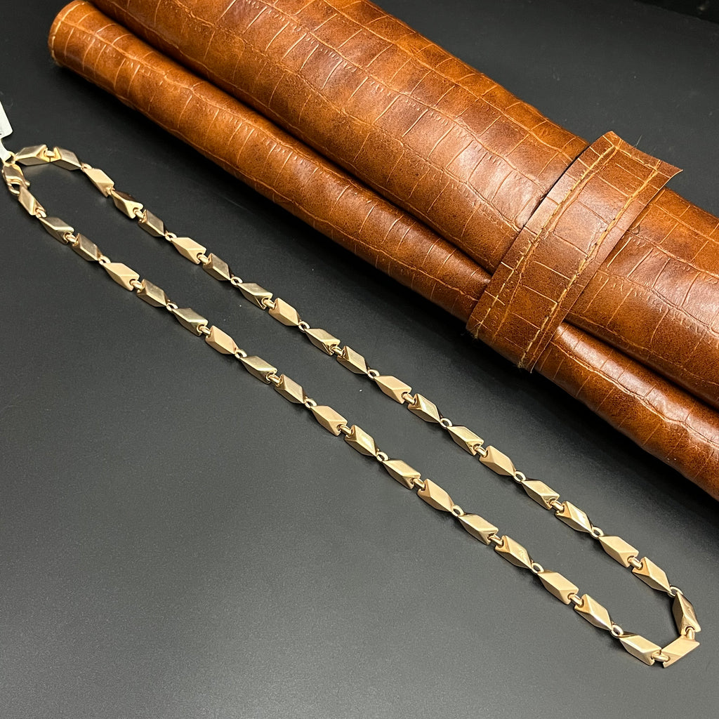 Silver Mens Chain Arrowhead Link Rose Gold 925