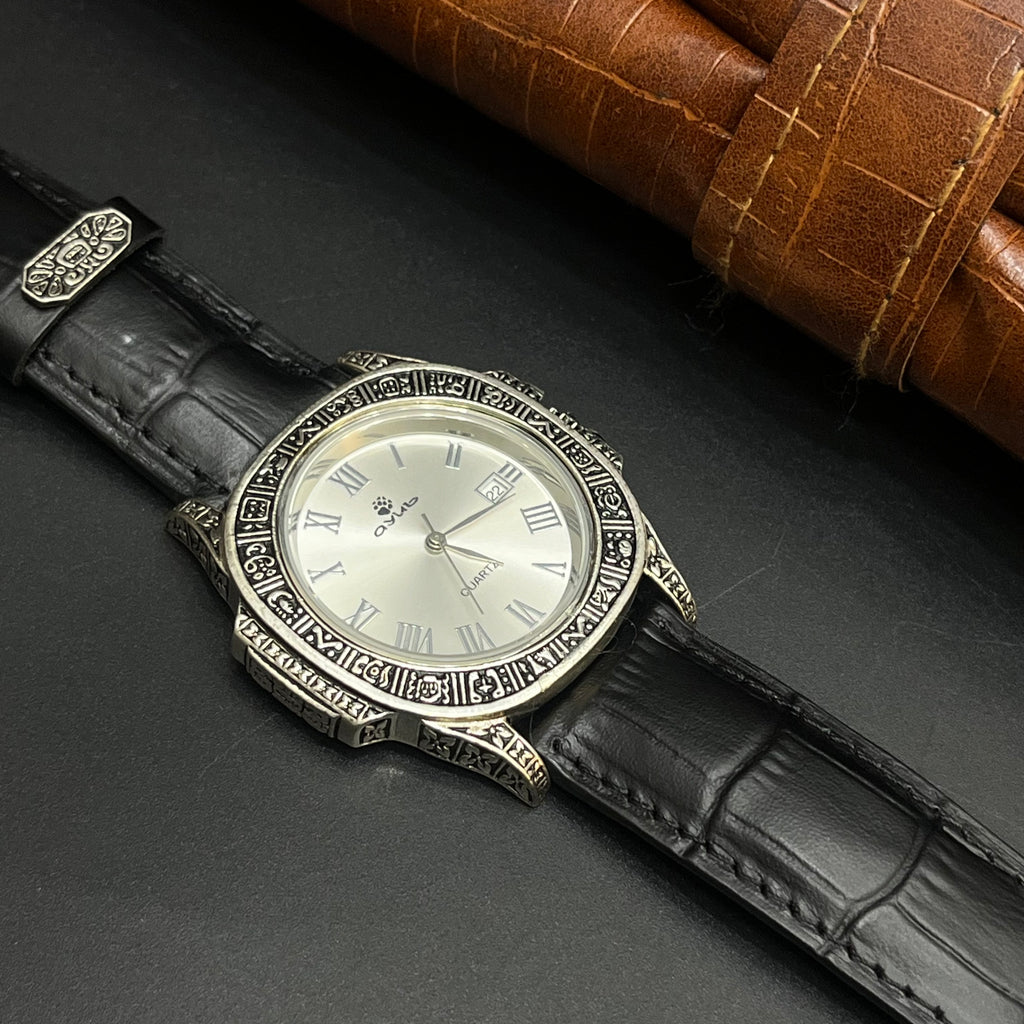 Silver Mens Watch Royal Roman Elegance 925