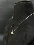 Ladies Silver Chain Saturn Circle