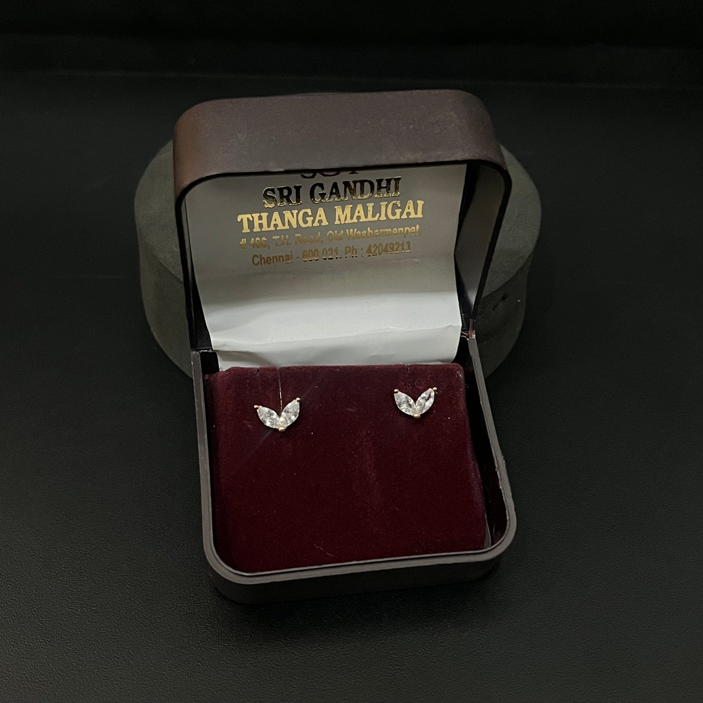 Silver Second Studs Butterfly flaps Rosegold