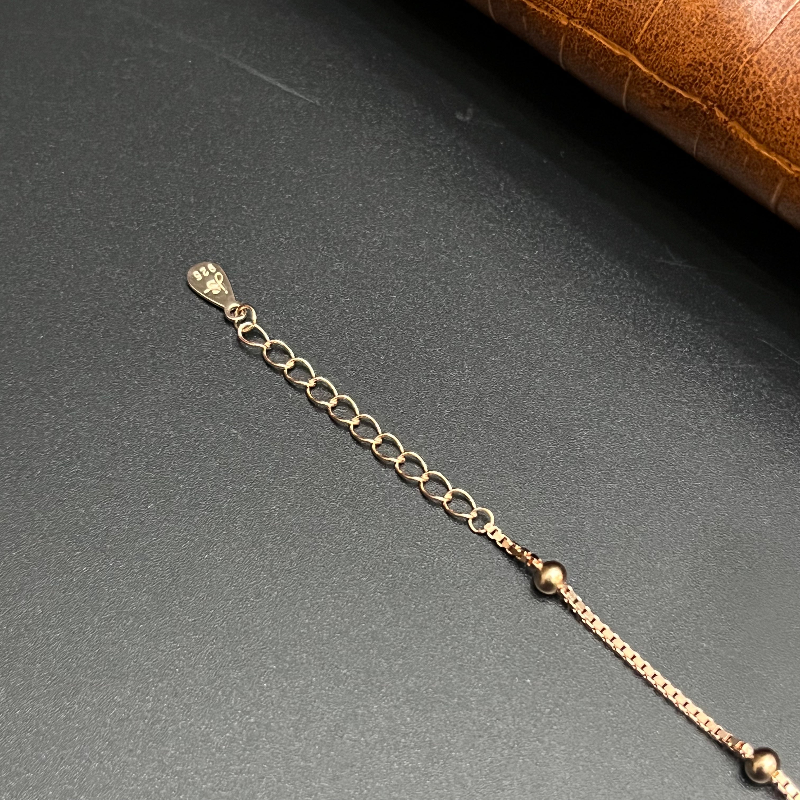 Silver Ladies Bracelet Golden Heart & Star Link Rose Gold 925